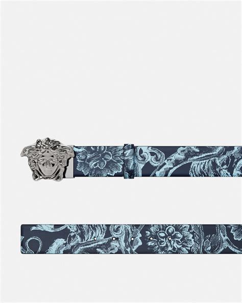 versace medusa stencil|Barocco Stencil La Medusa Belt Blue,Print .